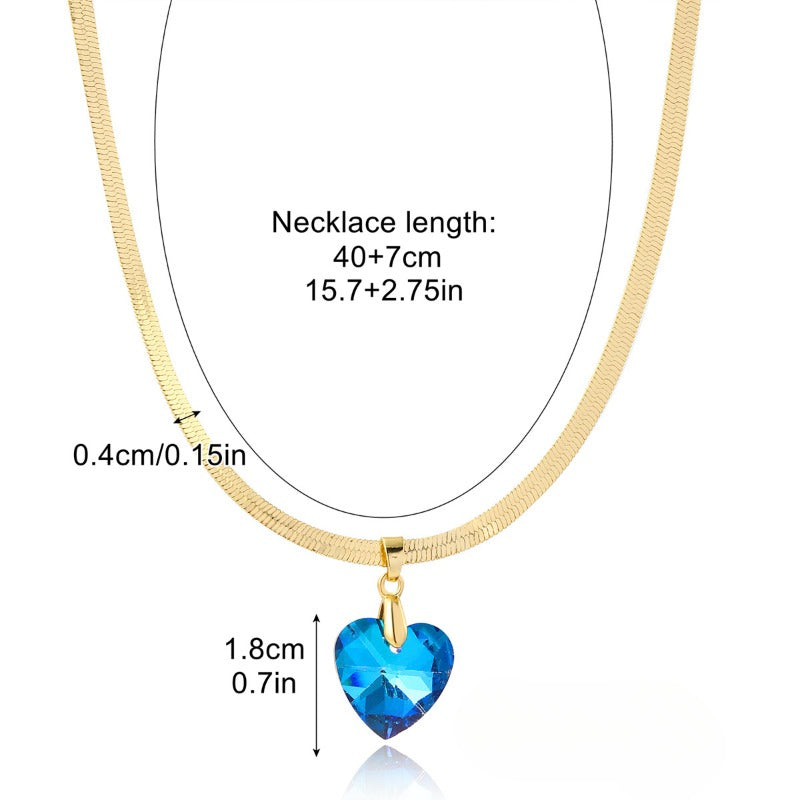 Wholesale Simple Flat Snake Chain Snake Bone Versatile Multi Layered Metal Necklaces